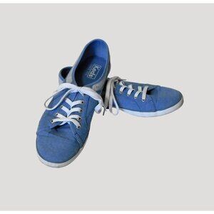 Keds Blue Canvas Sneakers Womens Size 9.5 Lace-Up Casual Shoes